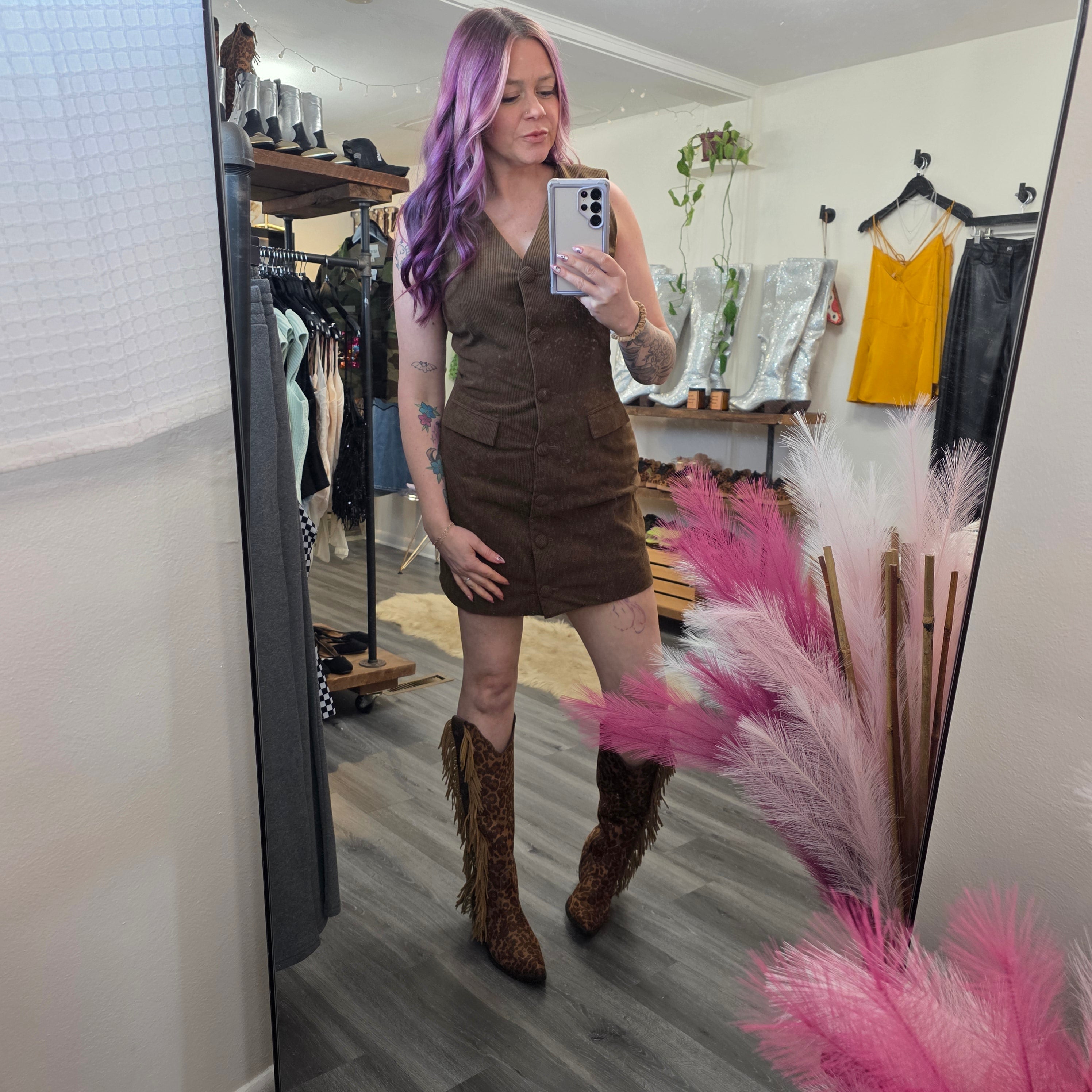 Brownstone Corduroy Dress Mini Dress Oddi