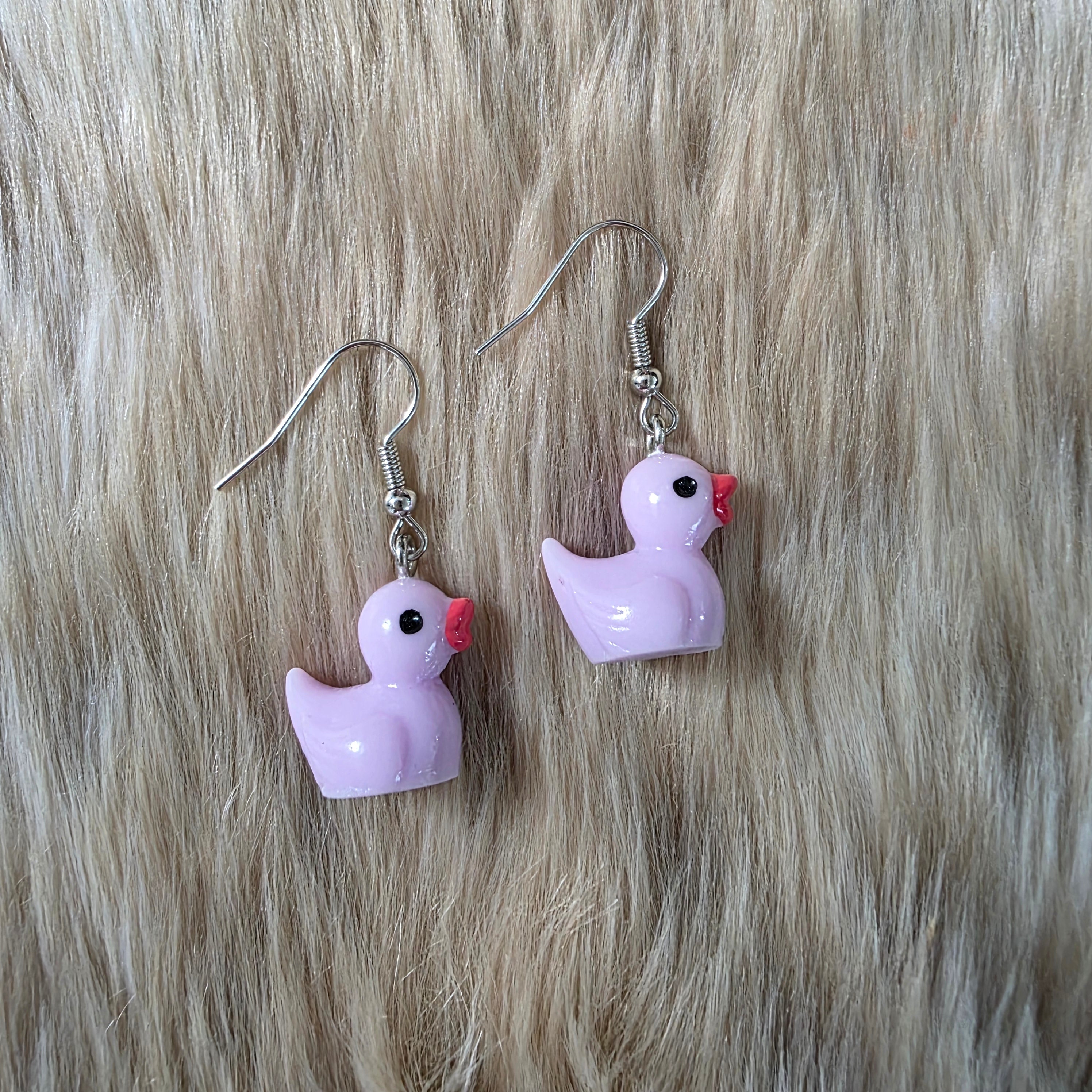 Rubber Ducky Earrings Novelty Earrings Vintage Vibes Boutique Lavender