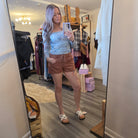 Callisto Lace-up Denim Shorts Shorts Steve Madden