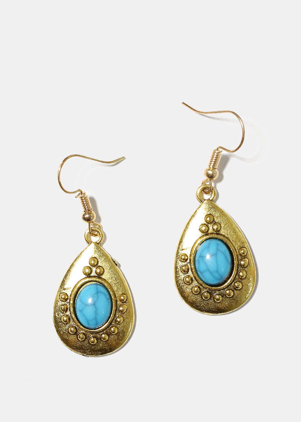 Turquoise Teardrop Earrings Vintage Vibes Boutique