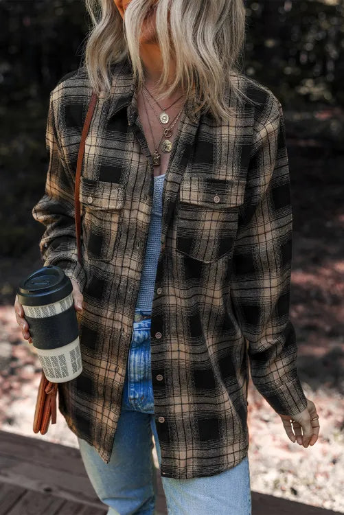 Franny Flannel Basic Top Vintage Vibes Boutique