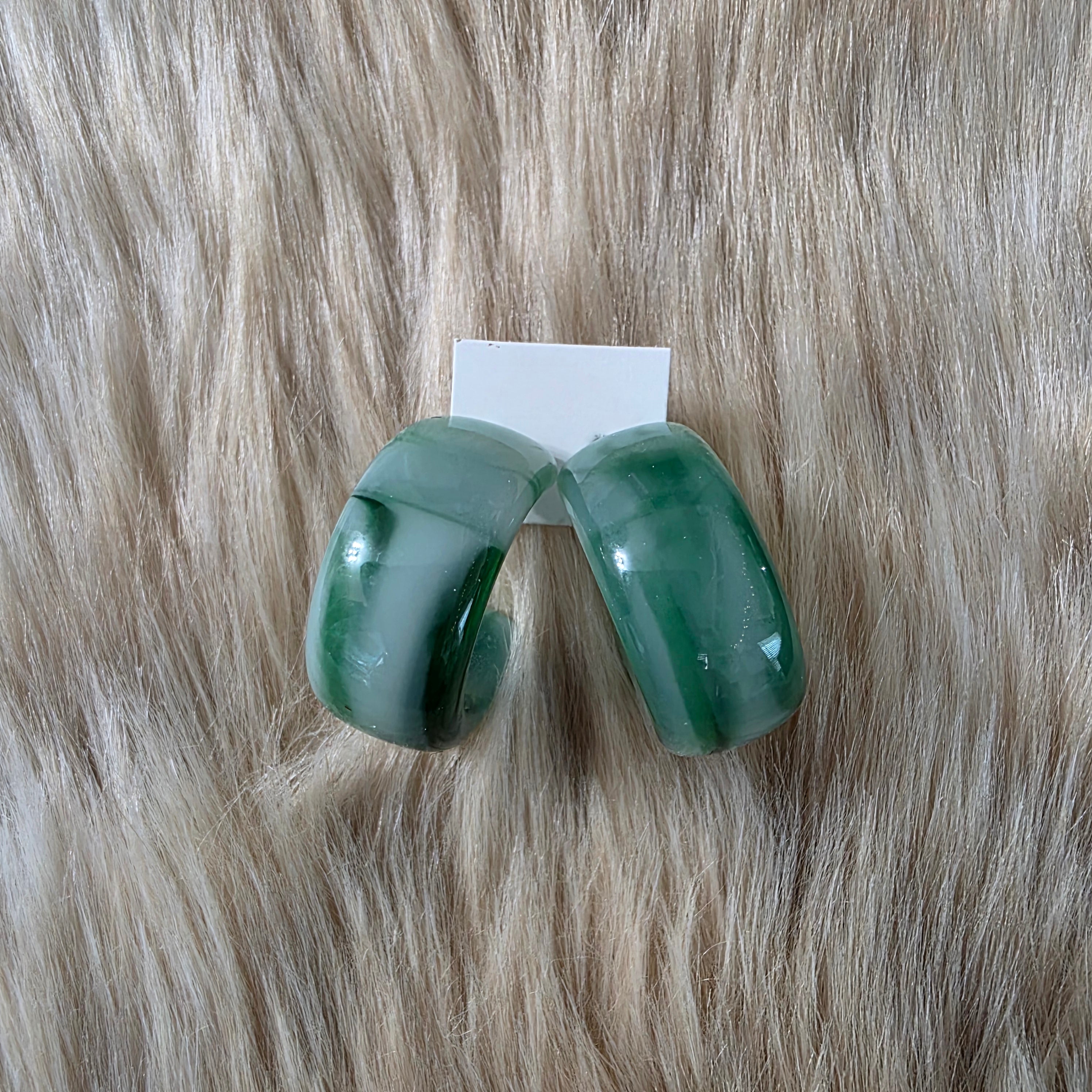Jade Dreams Hoops Earrings Vintage Vibes Boutique