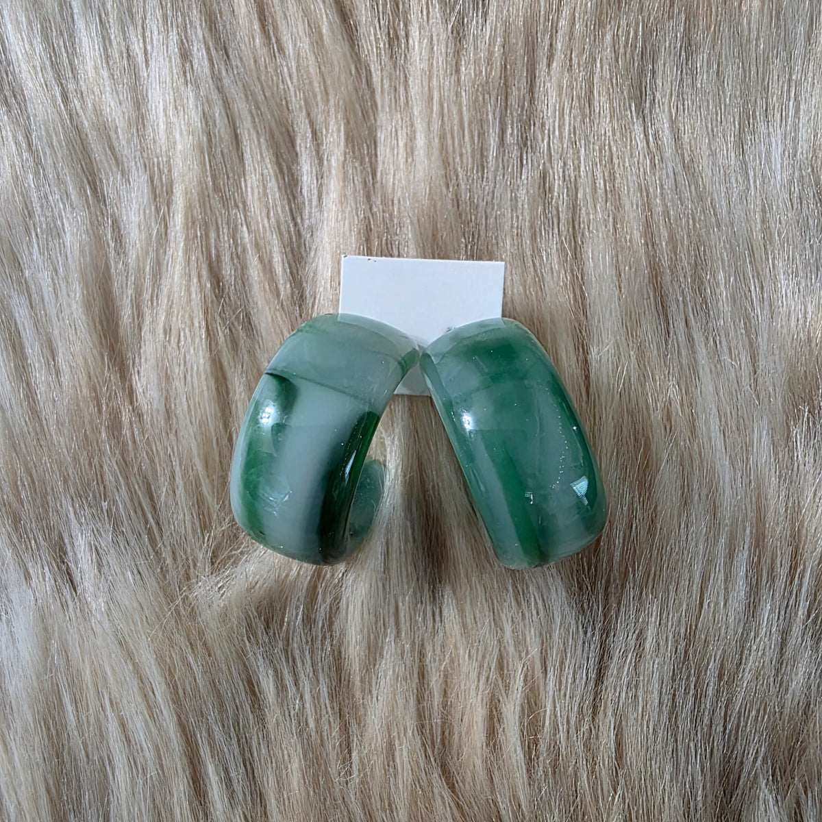 Jade Dreams Hoops Earrings Vintage Vibes Boutique