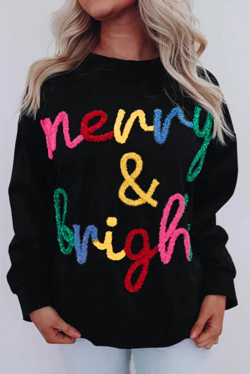 Merry Tinsel Sweater Vintage Vibes Boutique
