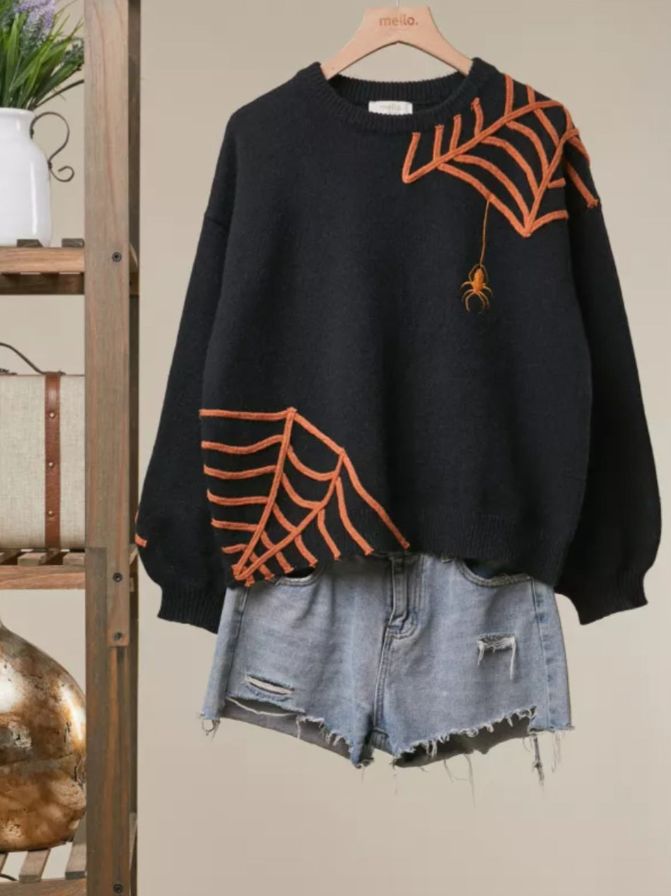 Caught in My Web Sweater Sweater Mello