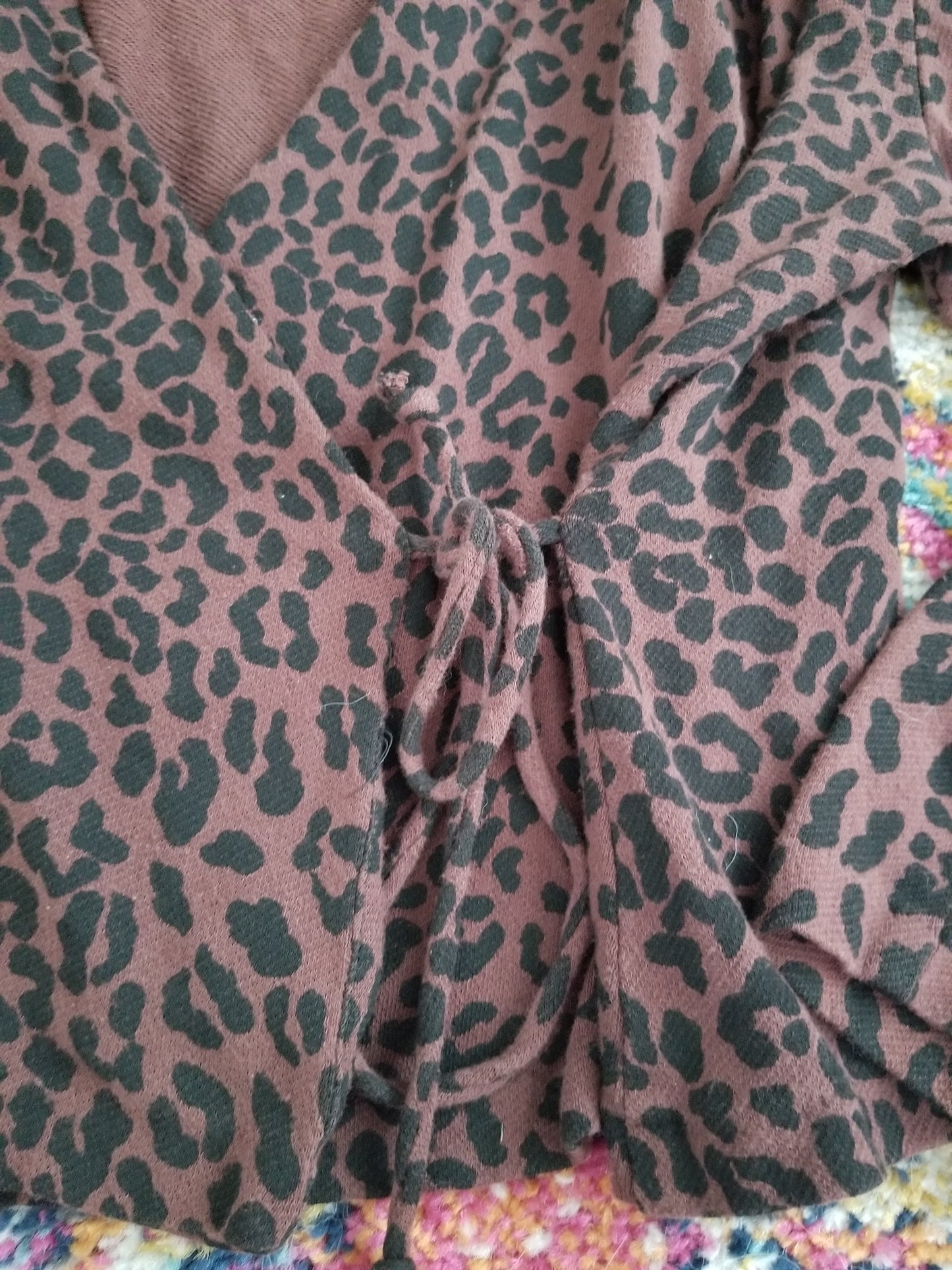 Visage Leopard Print Wrap Top  Vintage Vibes 607   