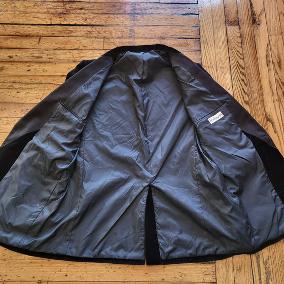 Raffinati Vintage 1990s Men's Velvet Tuxedo Jacket Black