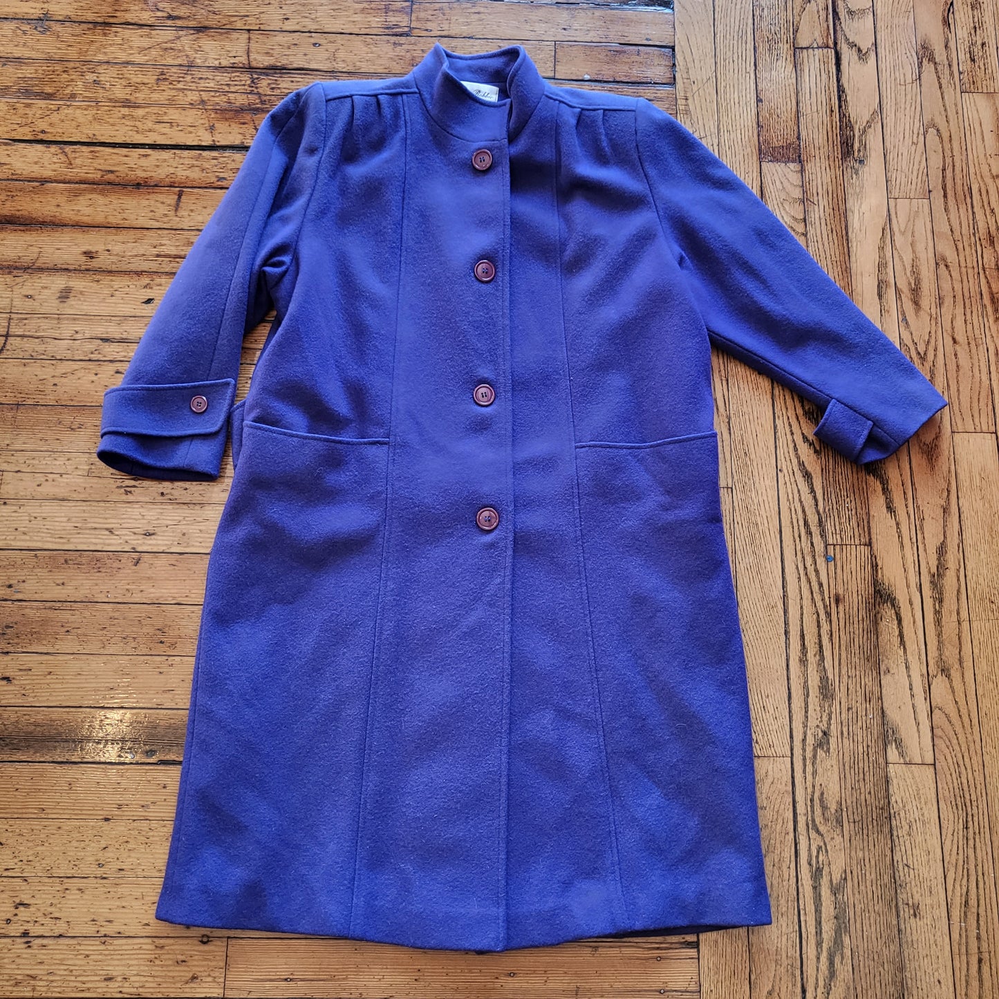 Miss Bobbie Vintage 1960s Wool Coat Blue  Vintage Vibes Boutique   