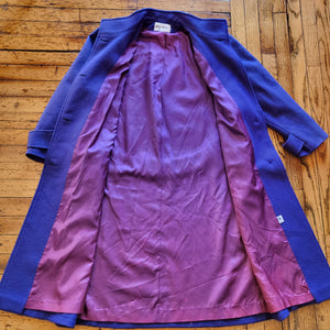 Miss Bobbie Vintage 1960s Wool Coat Blue