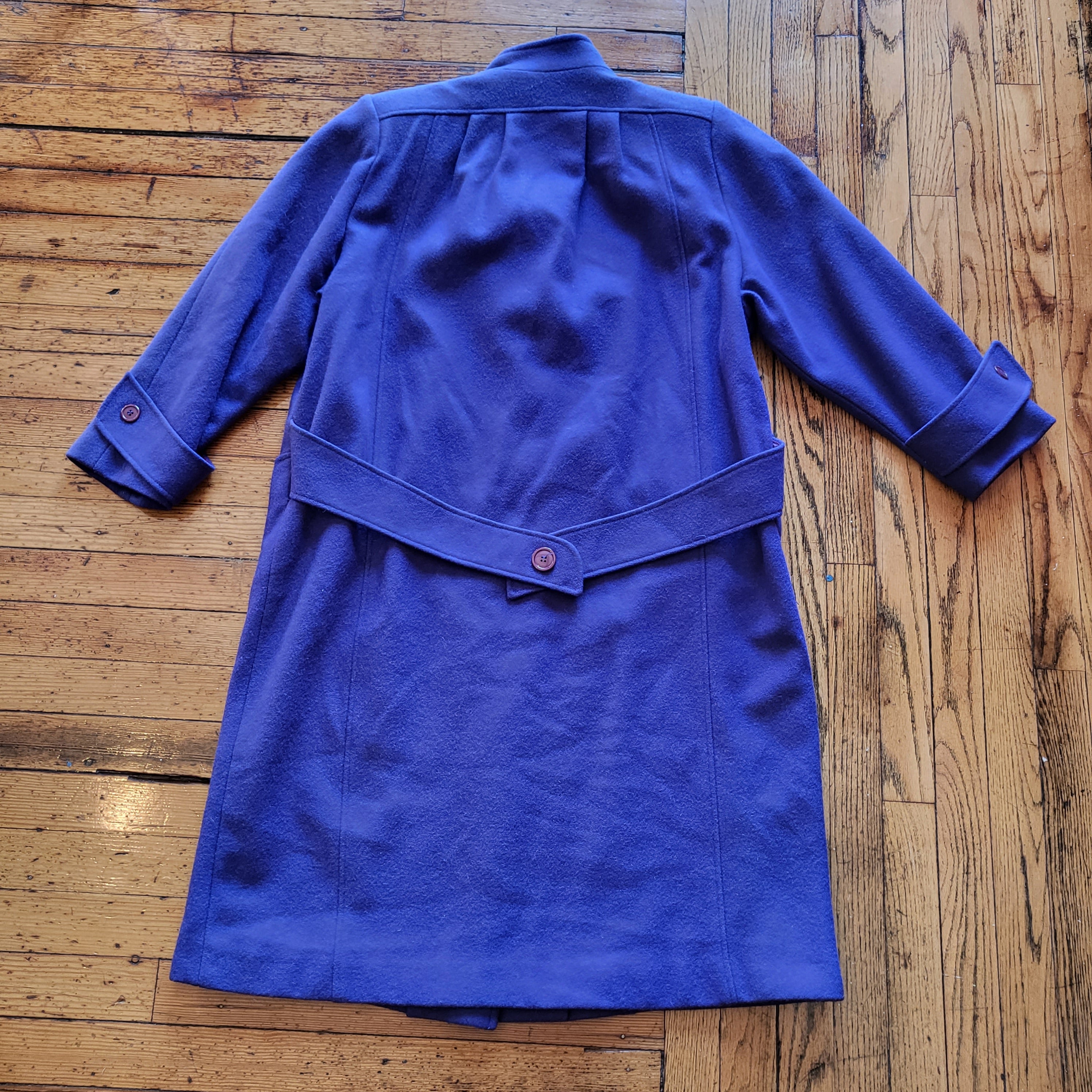 Miss Bobbie Vintage 1960s Wool Coat Blue  Vintage Vibes Boutique   