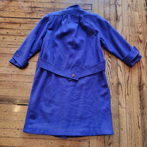 Miss Bobbie Vintage 1960s Wool Coat Blue