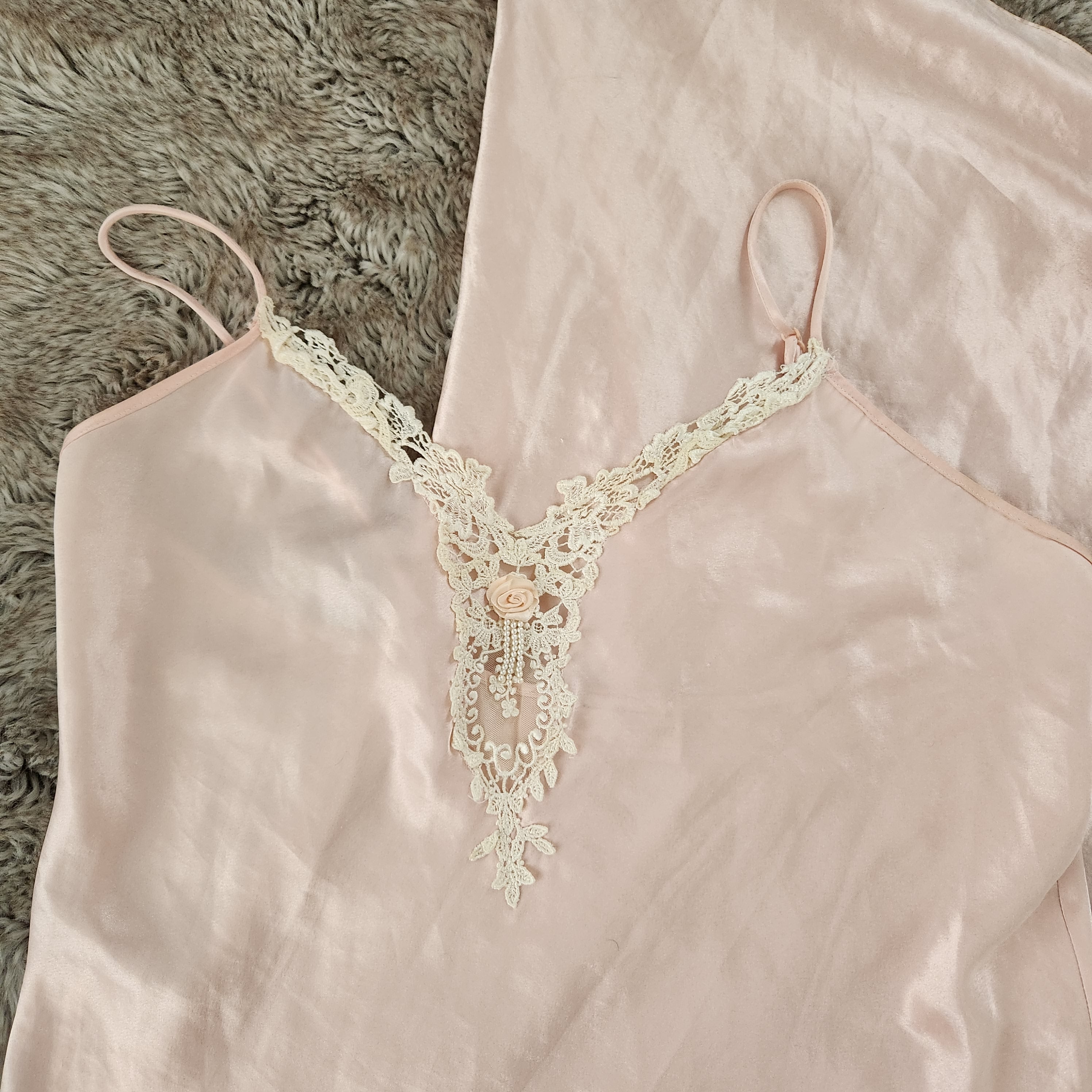 Tiffany's Closet Satin Nightgown Full Length Slip Size Large
