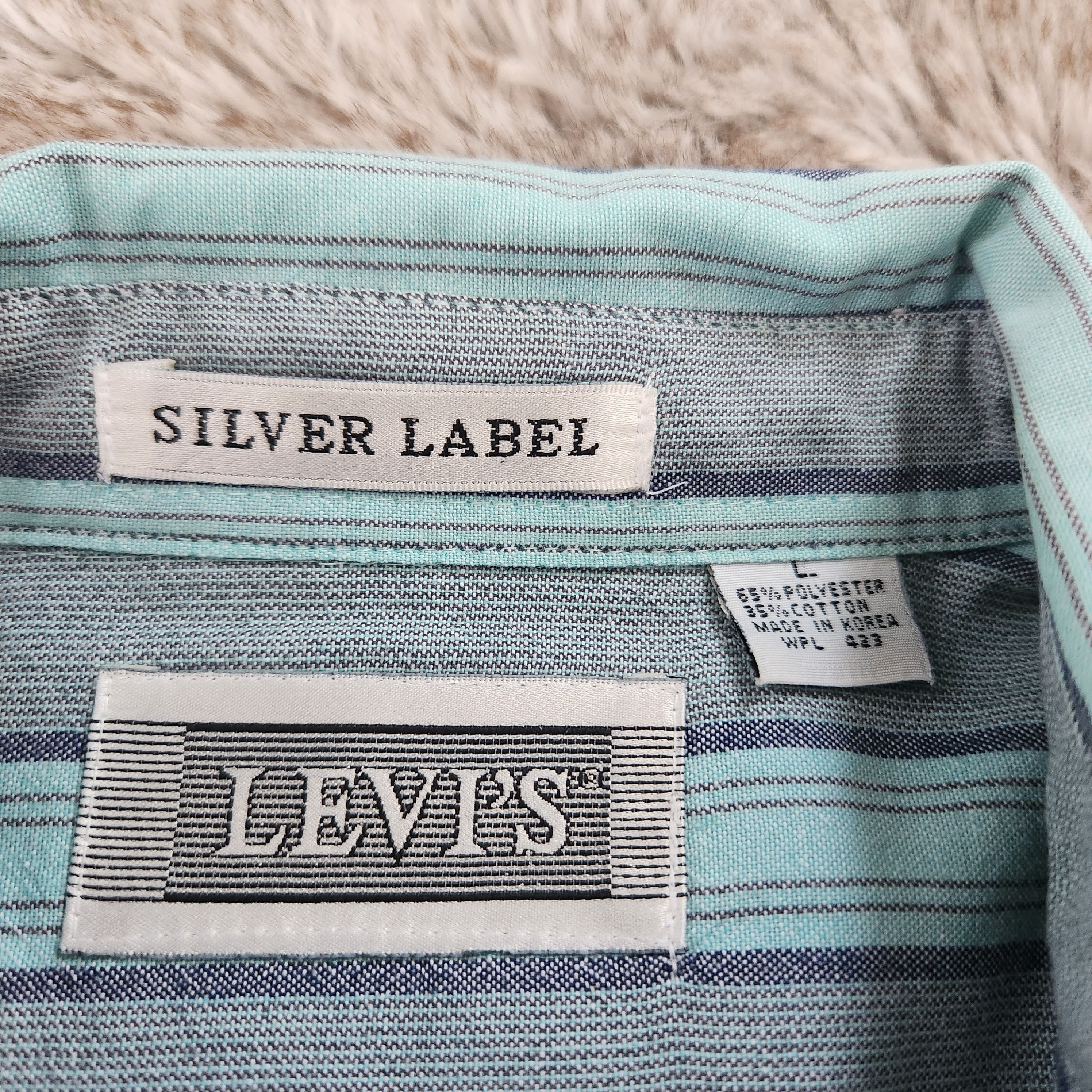 Levi's Silver Label Striped Button Down Size Large  Vintage Vibes 607   