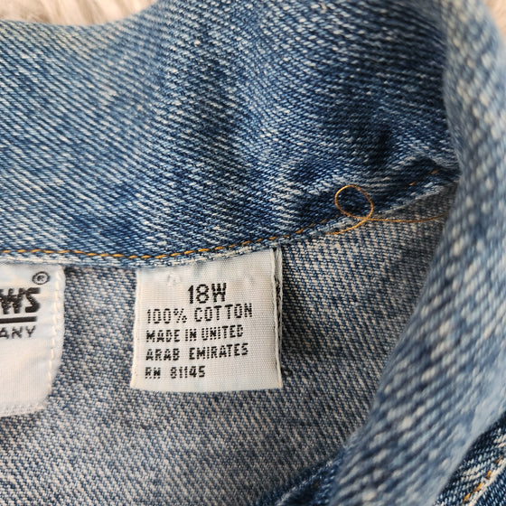 GoodFellows Clothing Company Vintage Denim Vest Blue Size 18W