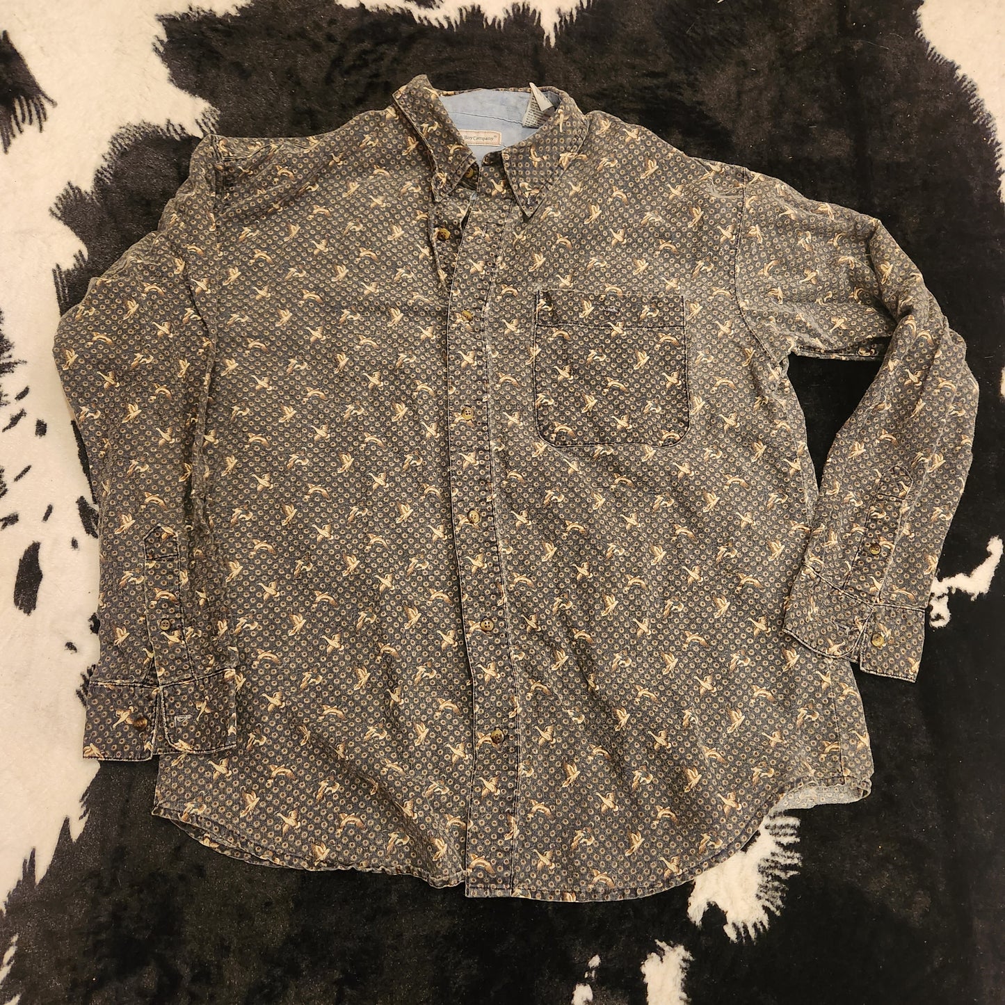 Bugle Boy Company Button Down Duck Print Shirt  Vintage Vibes 607   