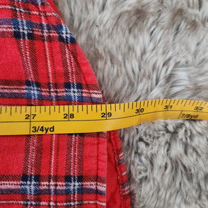 Timber Run Vintage 1980s Men's Flannel Shacket Red Plaid Size Medium