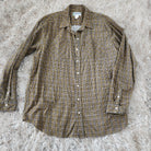 Men's Haband Pearl Snap Long Sleeve Fleece Flannel Yellow and Gray Size XLT  Vintage Vibes Boutique   