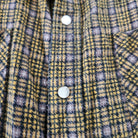 Men's Haband Pearl Snap Long Sleeve Fleece Flannel Yellow and Gray Size XLT  Vintage Vibes Boutique   