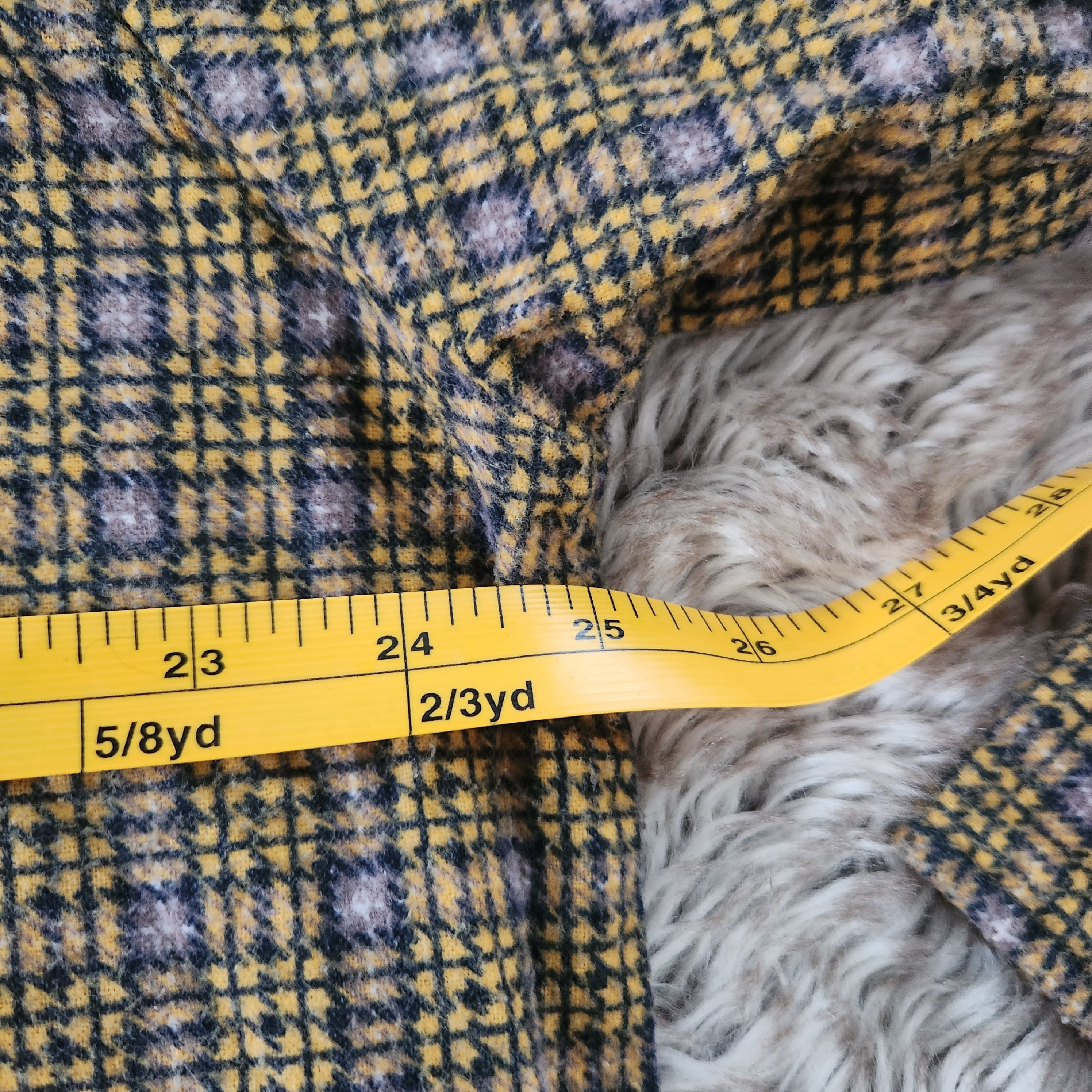 Men's Haband Pearl Snap Long Sleeve Fleece Flannel Yellow and Gray Size XLT  Vintage Vibes Boutique   