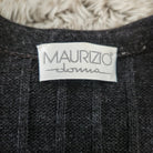 Donna Maurizio Vintage Gray and White Diamond Print Sweater Vest Size Large  Vintage Vibes Boutique   