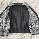 Donna Maurizio Vintage Gray and White Diamond Print Sweater Vest Size Large  Vintage Vibes Boutique   