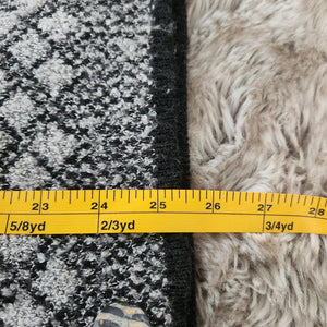 Donna Maurizio Vintage Gray and White Diamond Print Sweater Vest Size Large