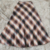 Latch On Vintage 1970s Plaid Maxi Skirt