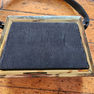 Vintage Black and Gold Hard Side Handbag  Vintage Vibes Boutique   
