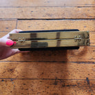 Vintage Black and Gold Hard Side Handbag  Vintage Vibes Boutique   