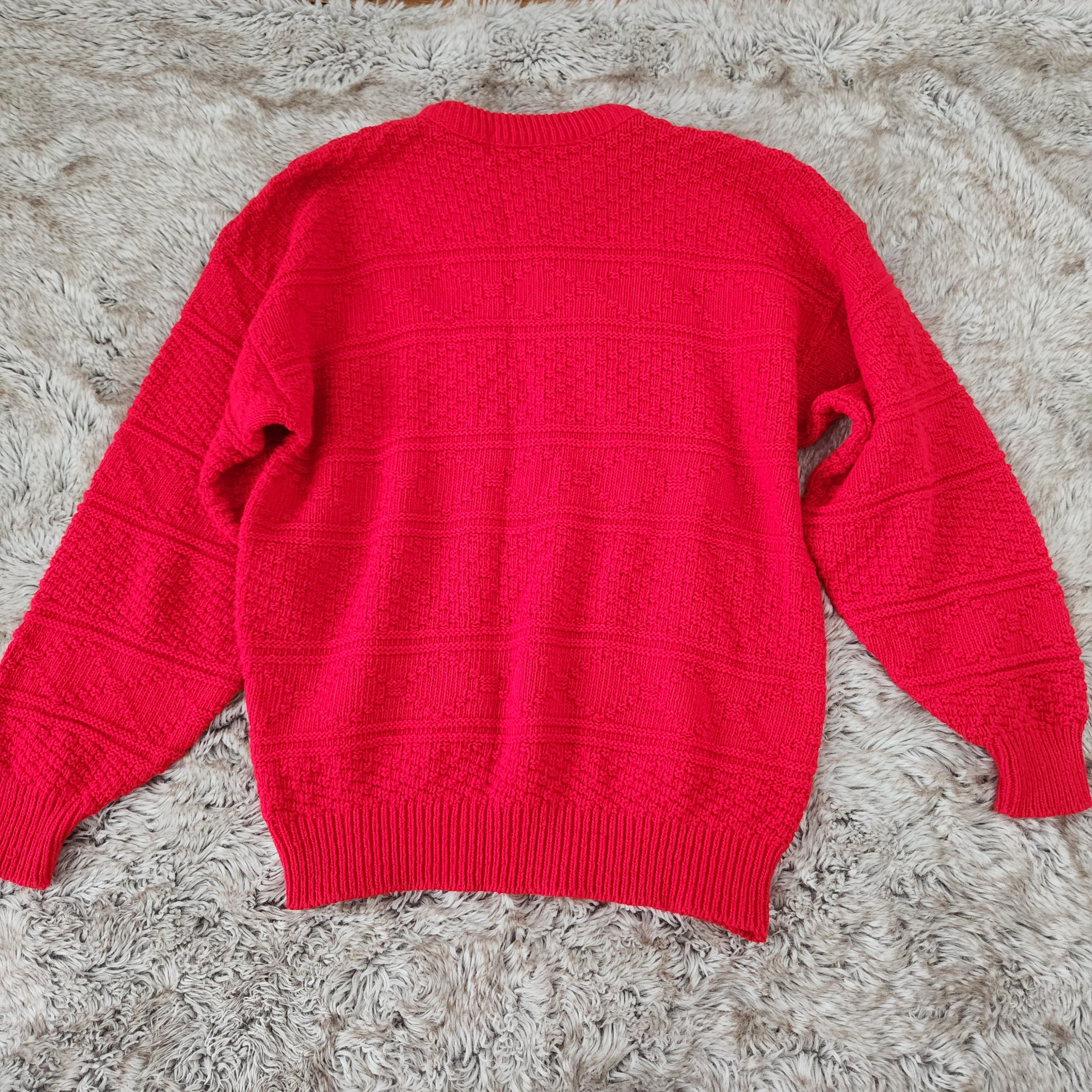 Jason Daniels Vintage Crewneck Knit Red Sweater Size XL  Vintage Vibes Boutique   