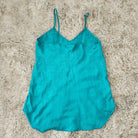 Inner Most Vintage Floral Satin Slip Lingerie Teal Green  Vintage Vibes Boutique   