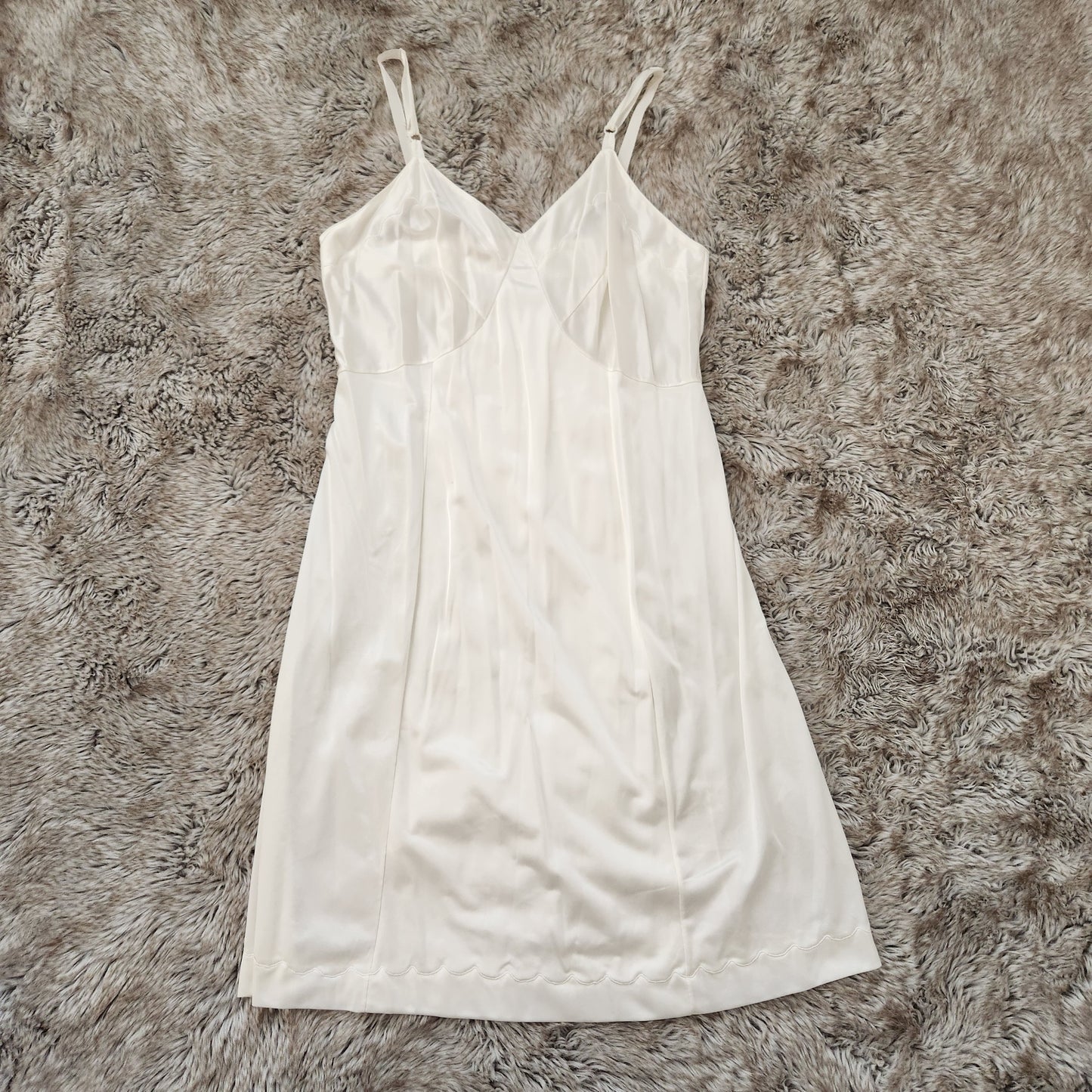 Sears Vintage Lingerie Slip White Adjustable Straps Size 36  Vintage Vibes Boutique   