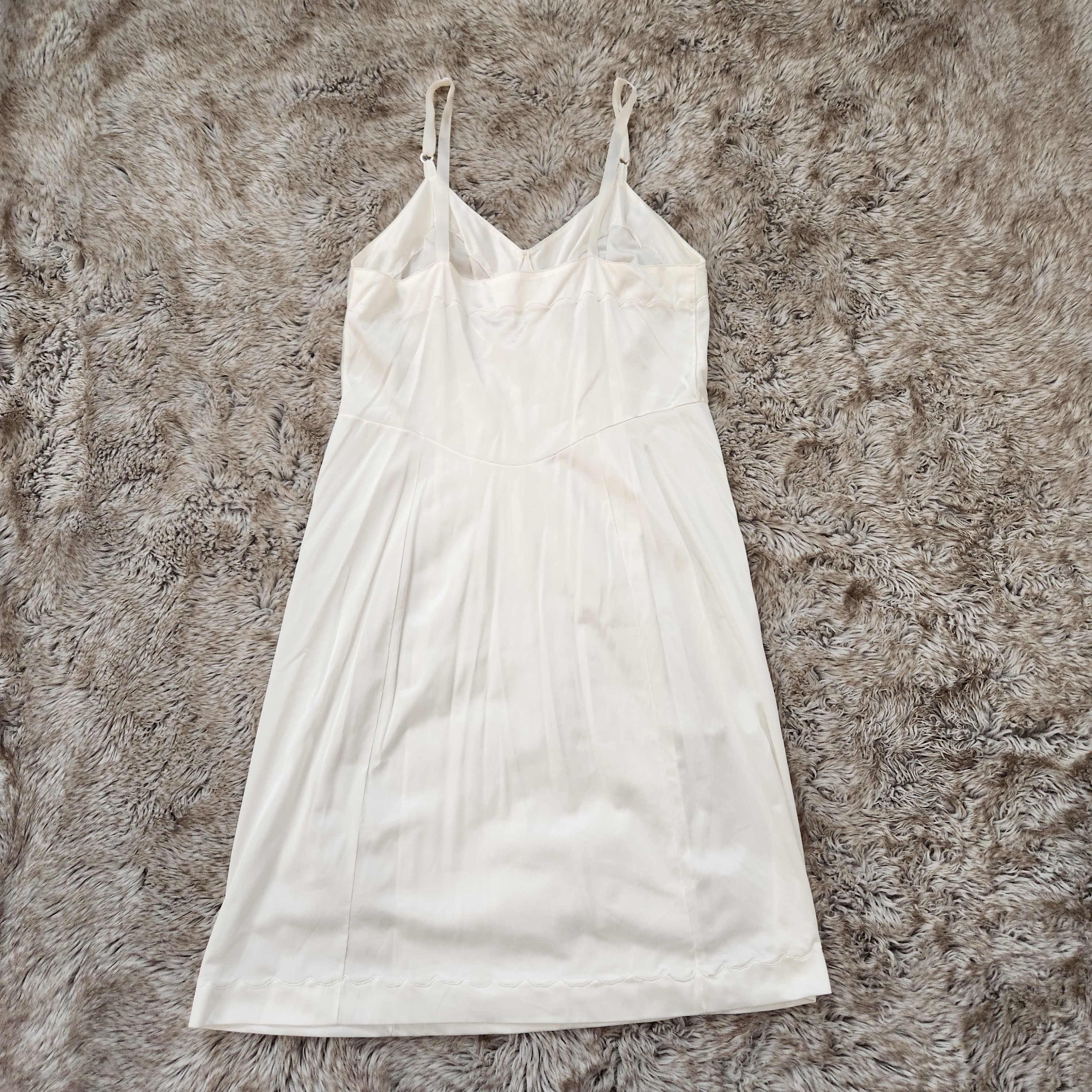 Sears Vintage Lingerie Slip White Adjustable Straps Size 36  Vintage Vibes Boutique   