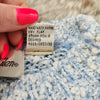 Hunter's Glen Vintage Popcorn Knit Blue Floral Crewneck Sweater Size Medium