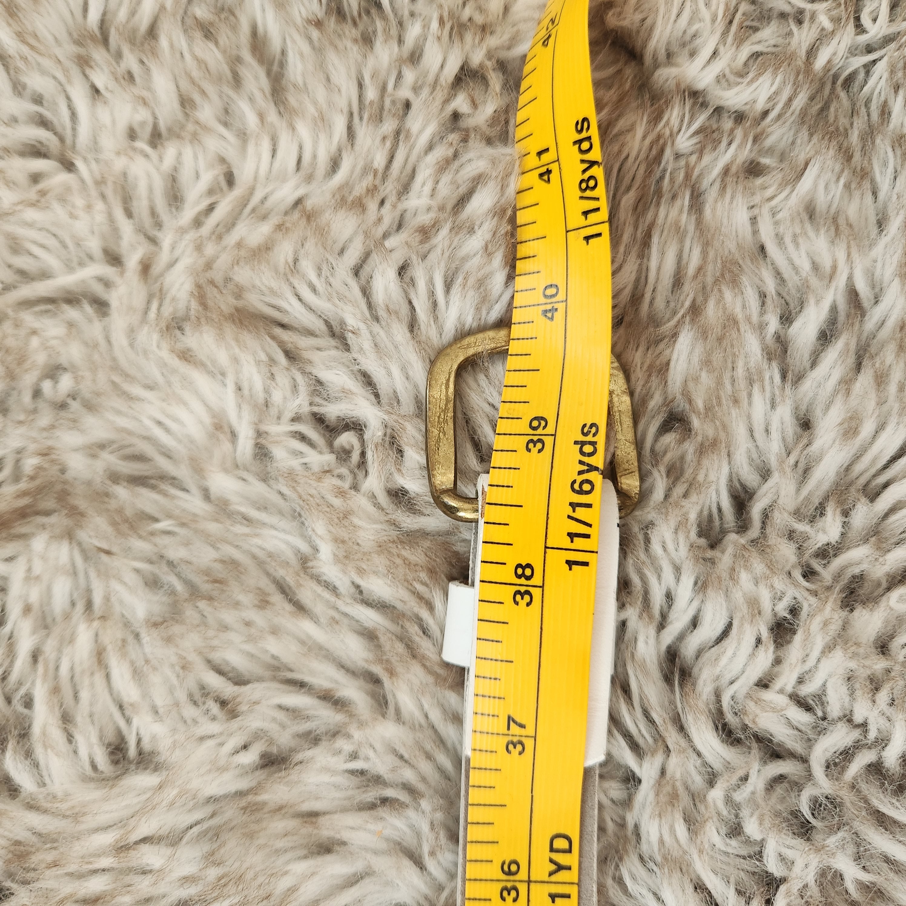 Lamborghini Vintage White Genuine Bonded Leather Belt Size 34  Vintage Vibes Boutique   