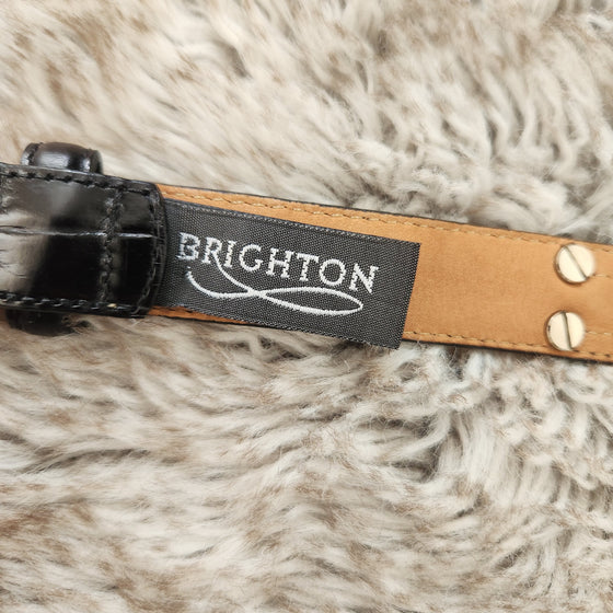 Brighton Vintage Black Leather Western Belt Style B10103 Size 30 Medium