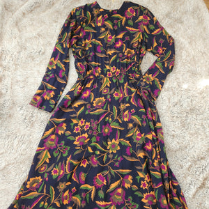 Dépèche Mode Vintage Long Sleeve Floral Shirt Dress Size 8