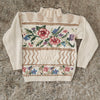 Beldoch Petites Vintage Knit Floral Turtleneck Sweater Size Small