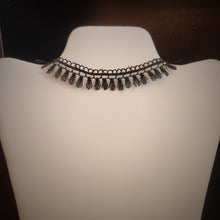  Black tassel fringe adjustable choker necklace, located in Owego, NY