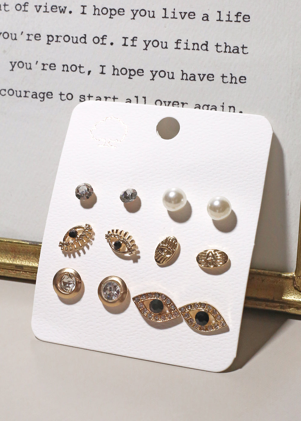6 Pack Eye Earrings