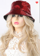 Red Sequin Bucket Hat  Vintage Vibes 607   