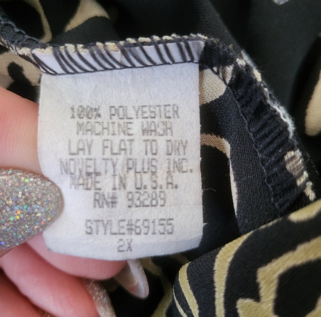 Ninety Woman Floral Top Size 2X  Vintage Vibes 607   