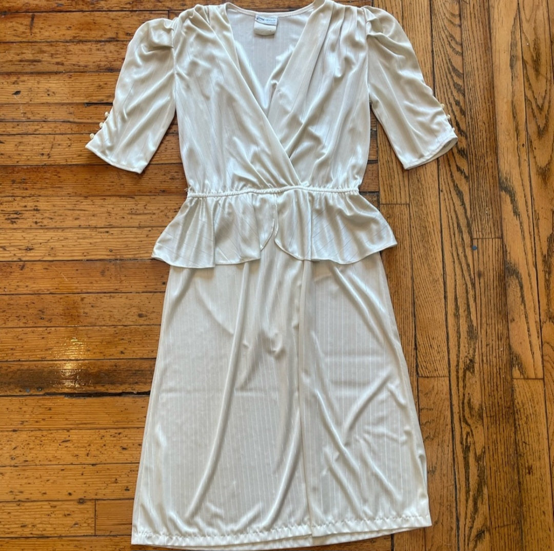 Joni Blair of California Vintage Peplum Wrap Dress Size 5  Vintage Vibes 607   