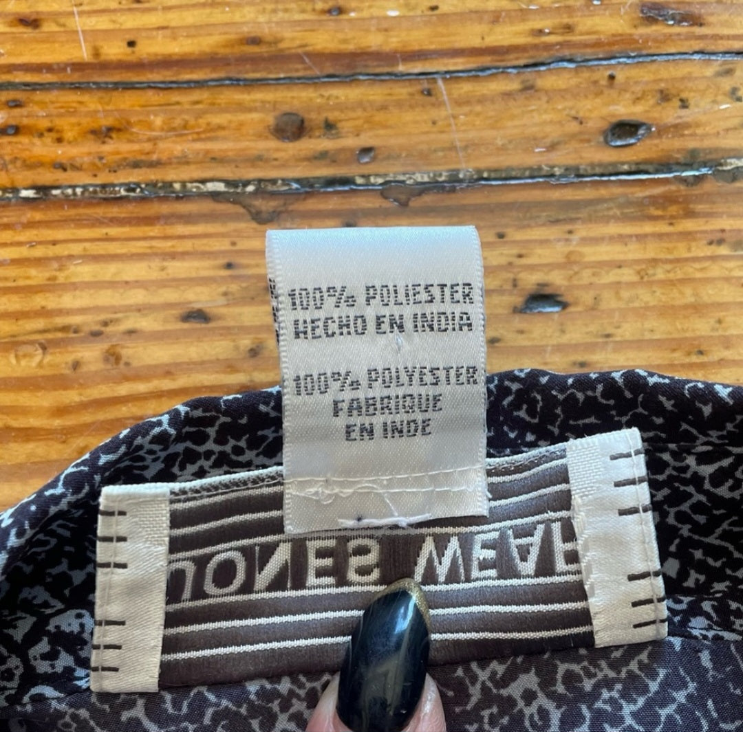 Jones Wear Snake Print Top Size 4  Vintage Vibes 607   