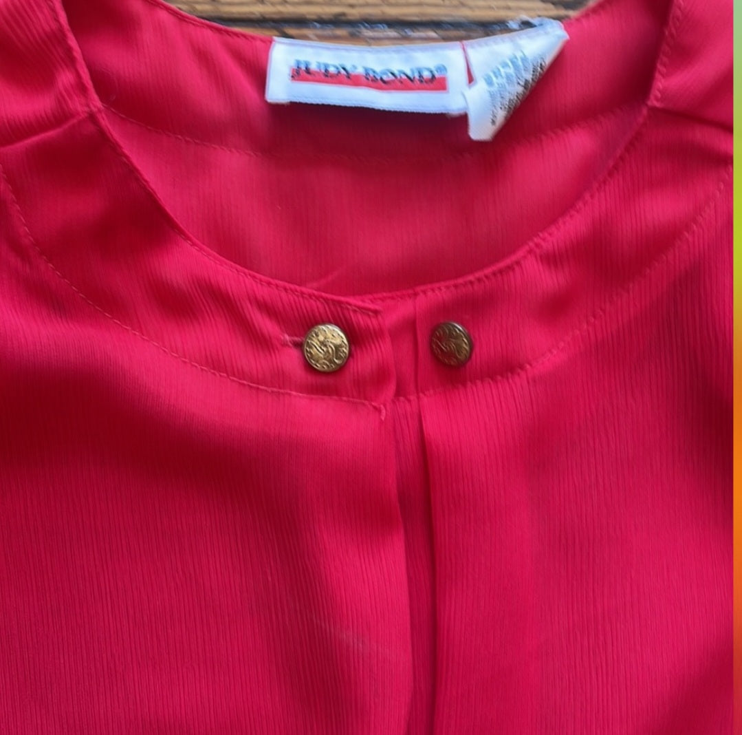 Judy Bond Short Sleeve Blouse Size 10  Judy Bond   