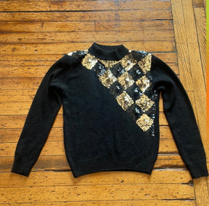 Pappagallo Angora Sequin Sweater Size Medium