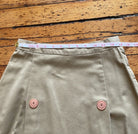 Vintage A Line Midi Skirt with Buttons Khaki Size 9/10  Vintage Vibes 607   