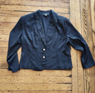 Tofy Vintage Pearl Embellished Blazer Black Size 12  Vintage Vibes 607   
