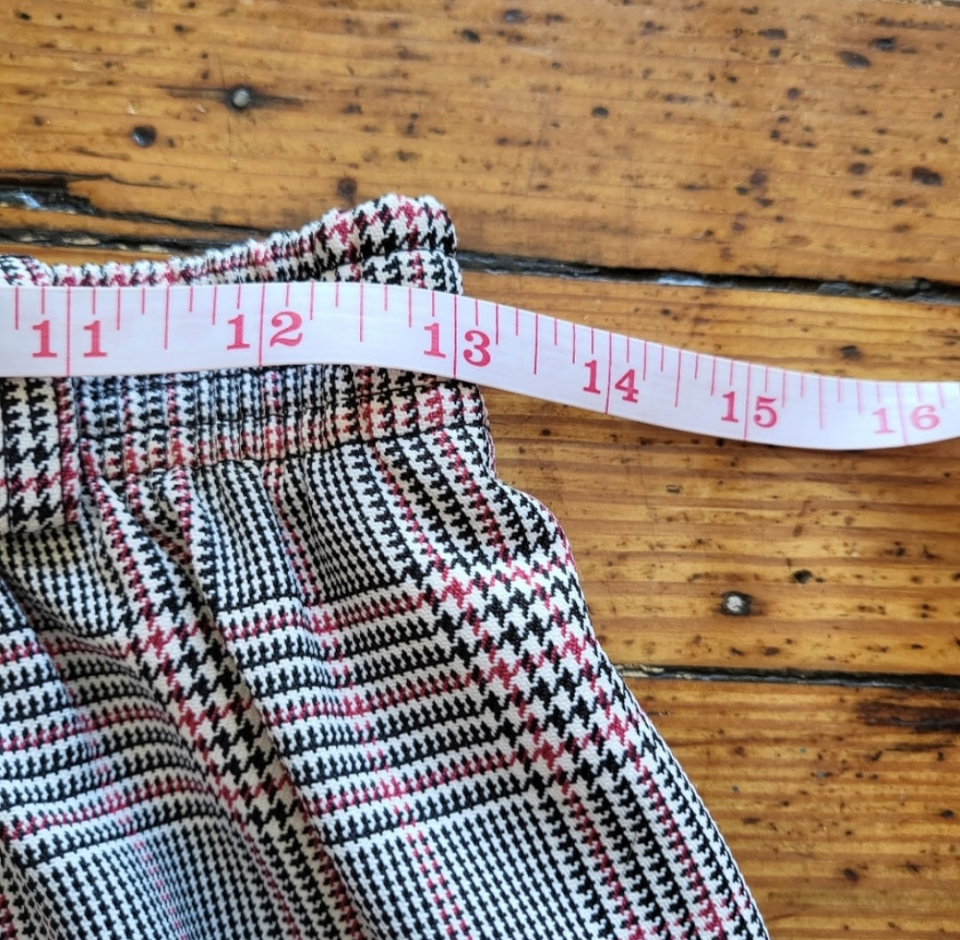 Haberdashery by Leslie Fay Glen Check Red Plaid Skirt Size 10  Vintage Vibes 607   