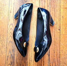 Rhythm Step Trina II Black Cone Heeled Pumps Size 8 1/2  Vintage Vibes 607   